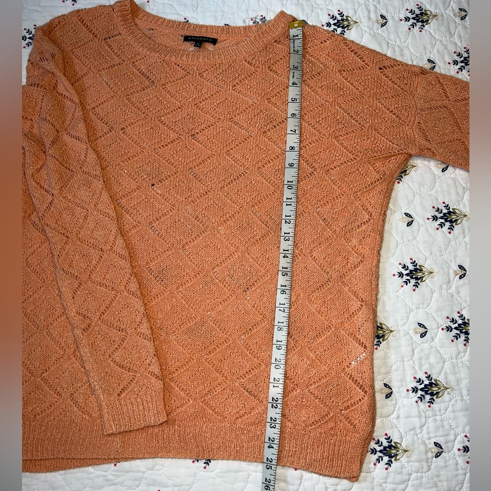 Peach Stacco lightweight longsleeved sweater size Medium - Picture 7 of 8